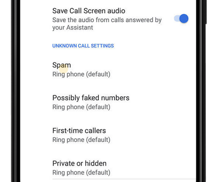 Spam fake numbers first time callers call screen