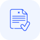 Registration icon, hand on clipboard