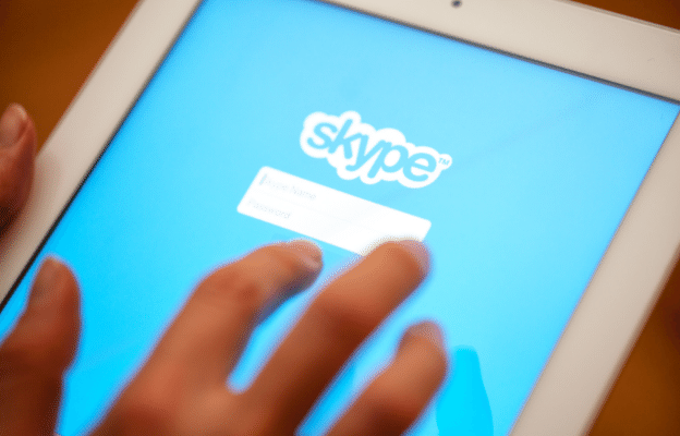Skype app on tablet